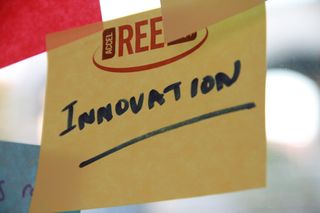 Innovation written on a Post-It Note