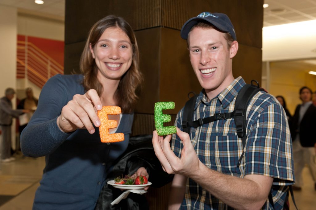 Stanford Students at E-Week Holding Cookies