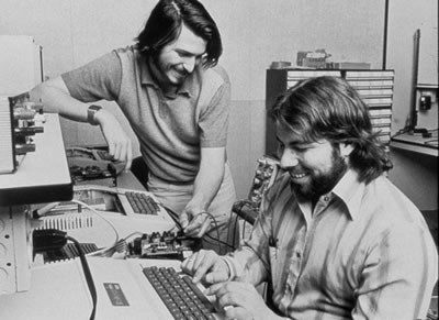 Steve Jobs and Steve Wozniak