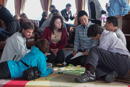 Students at work aboard the EntrepreneurSHIP in Chile